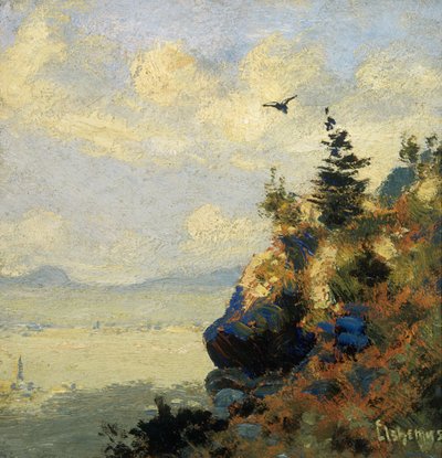 Paesaggio estivo con falco da Louis Michel Eilshemius